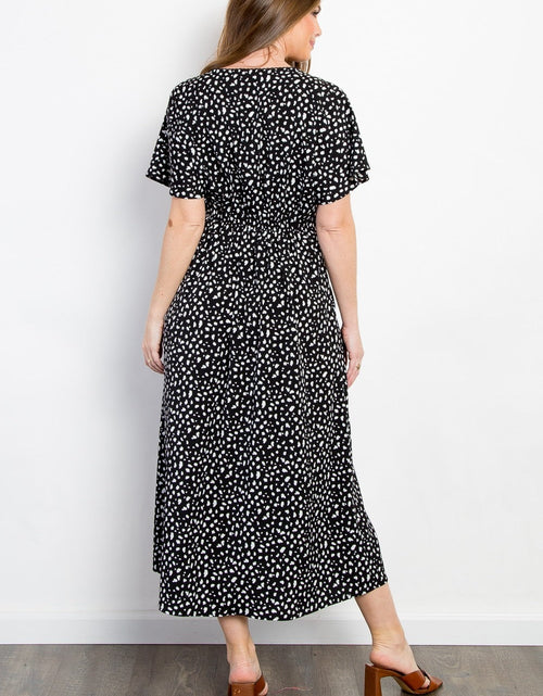 Load image into Gallery viewer, Be Stage Full Size Printed Smocked Waist Dress
