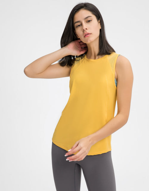 Load image into Gallery viewer, Millennia Cutout Back Round Neck Active Tank
