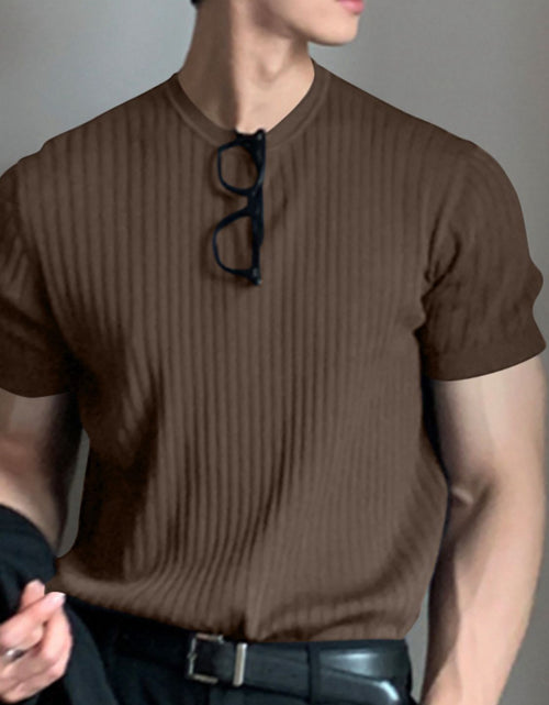 Load image into Gallery viewer, Men's Full Size Round Neck Short Sleeve T-Shirt Plus Size
