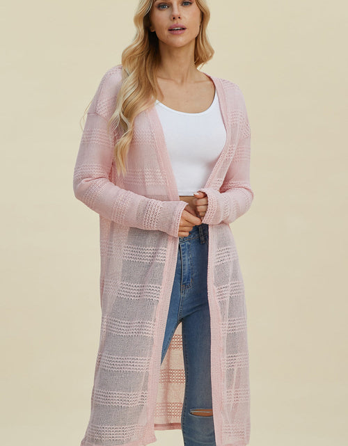 Load image into Gallery viewer, Double Take Full Size Open Front Longline Cardigan
