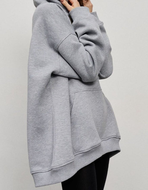 Load image into Gallery viewer, Pocketed Dropped Shoulder Long Sleeve Hoodie
