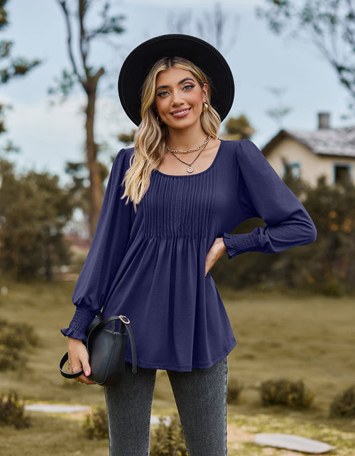 Load image into Gallery viewer, Puff Sleeve Pleated Blouse
