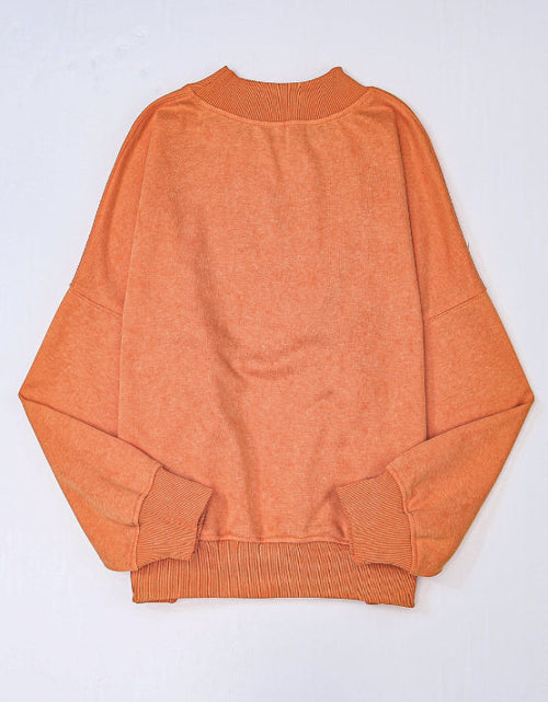 Load image into Gallery viewer, Mock Neck Dropped Shoulder Sweatshirt
