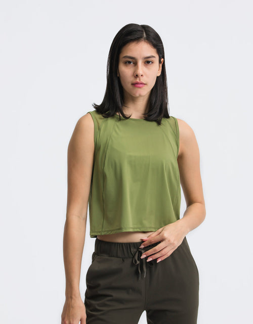Load image into Gallery viewer, Millennia Round Neck Cropped Active Tank
