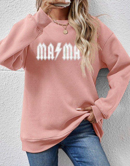 Load image into Gallery viewer, Letter Graphic Dropped Shoulder Sweatshirt

