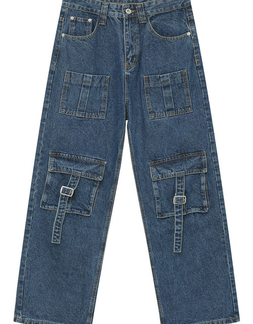 Load image into Gallery viewer, Mid Rise Men's Jeans with Cargo Pockets

