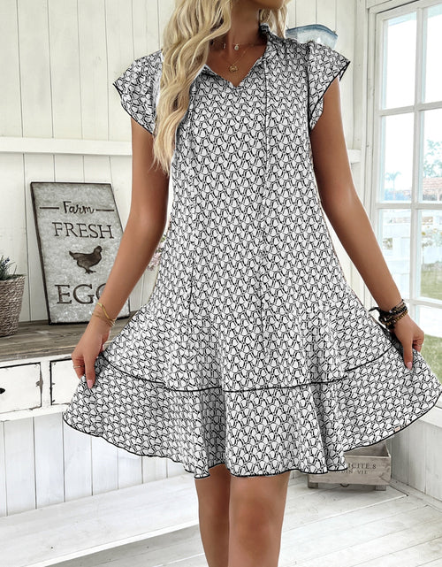 Load image into Gallery viewer, Full Size Ruffled Layered Printed Mini Dress Plus Size
