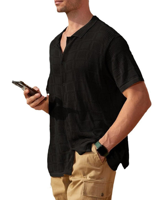 Load image into Gallery viewer, Men's Full Size Button Down Short Sleeve Plus Size
