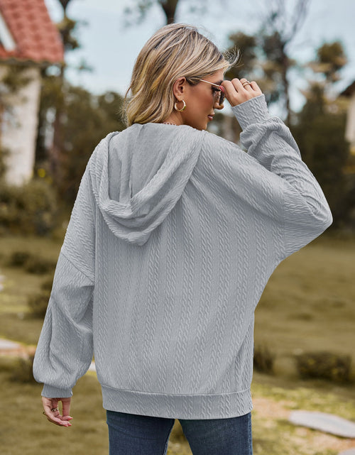 Load image into Gallery viewer, Zip Up Drawstring Long Sleeve Hooded Jacket
