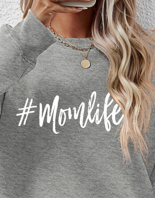 Load image into Gallery viewer, Letter Graphic Round Neck Sweatshirt
