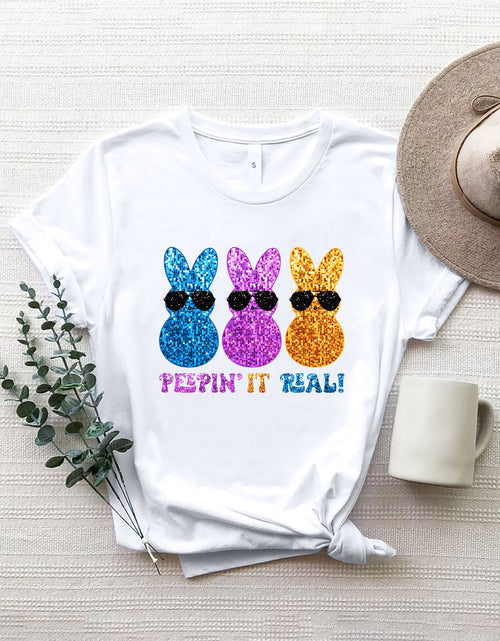 Load image into Gallery viewer, Rabbit Round Neck Short Sleeve T-Shirt
