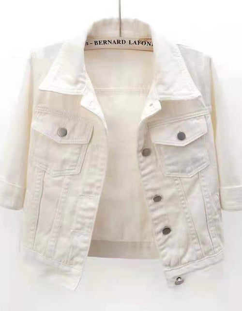 Load image into Gallery viewer, Full Size Cropped  Denim Jacket Plus Size
