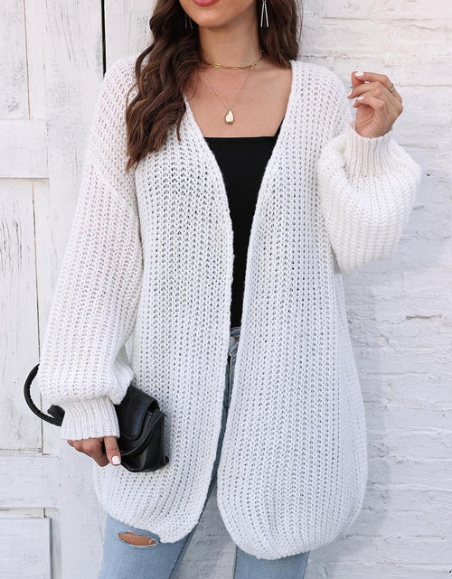 Load image into Gallery viewer, Open Front Dropped Shoulder Longline Cardigan
