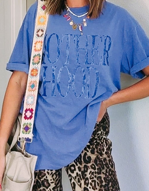 Load image into Gallery viewer, MOTHERHOOD Letter Graphic T-Shirt
