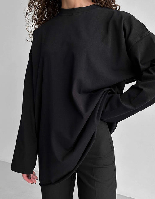 Load image into Gallery viewer, Round Neck Long Sleeve T-Shirt
