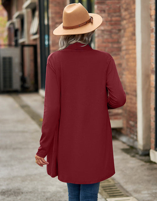 Load image into Gallery viewer, Open Front Long Sleeve Cardigan
