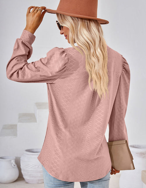 Load image into Gallery viewer, V-Neck Puff Sleeve Blouse
