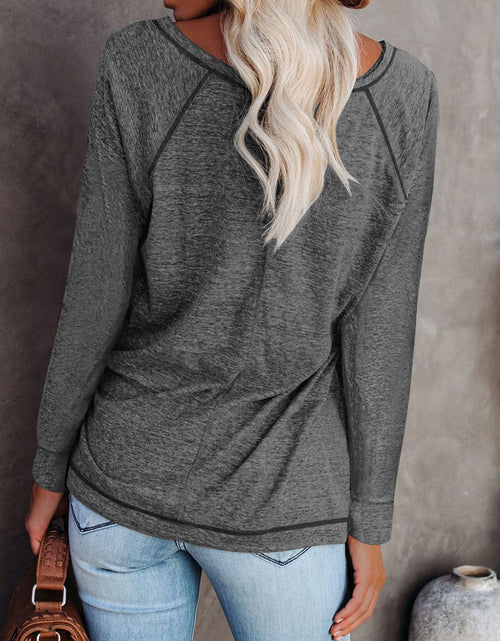 Load image into Gallery viewer, Round Neck Long Sleeve T-Shirt
