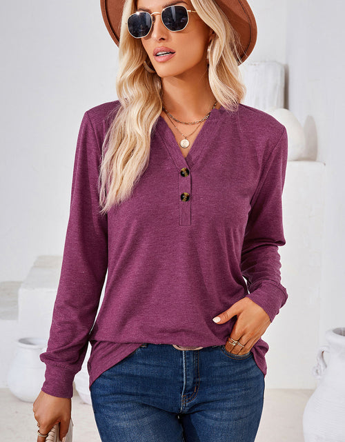 Load image into Gallery viewer, Notched Long Sleeve T-Shirt
