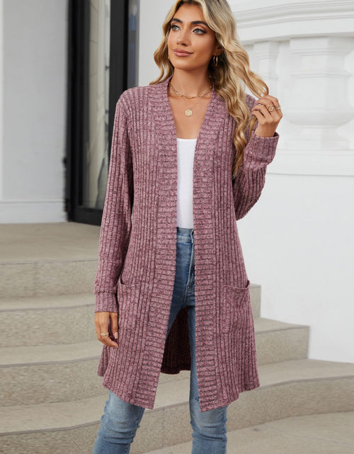 Load image into Gallery viewer, Open Front Long Sleeve Cardigan
