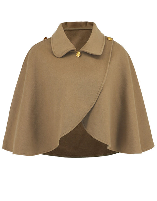 Load image into Gallery viewer, Collared Neck Cropped Cape
