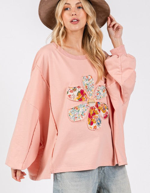 Load image into Gallery viewer, SAGE + FIG Flower Patch Dropped Shoulder Oversize Top
