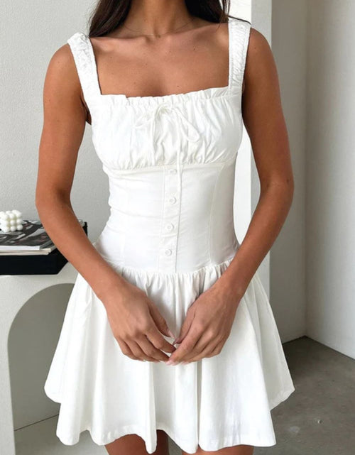 Load image into Gallery viewer, Decorative Button Square Neck Cami Dress

