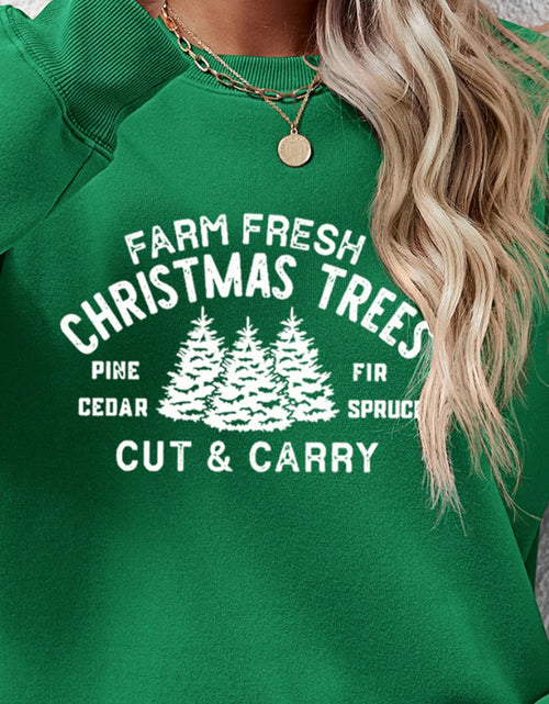 Load image into Gallery viewer, Round Neck Graphic Long Sleeve Sweatshirt
