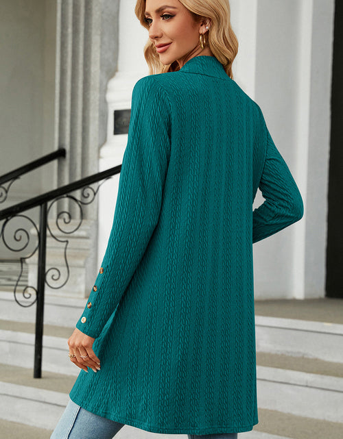 Load image into Gallery viewer, Open Front Long Sleeve Cardigan
