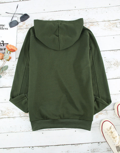 Load image into Gallery viewer, Lace-Up Dropped Shoulder Hoodie
