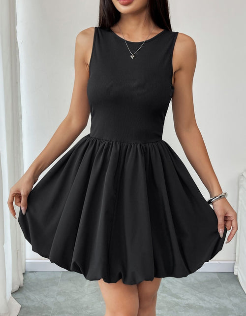 Load image into Gallery viewer, Perfee Ruched Sleeveless Mini Dress
