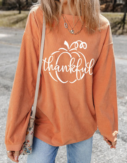 Load image into Gallery viewer, Graphic Round Neck Long Sleeve Sweatshirt
