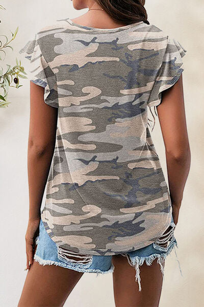 Load image into Gallery viewer, Printed Round Neck Short Sleeve T-Shirt
