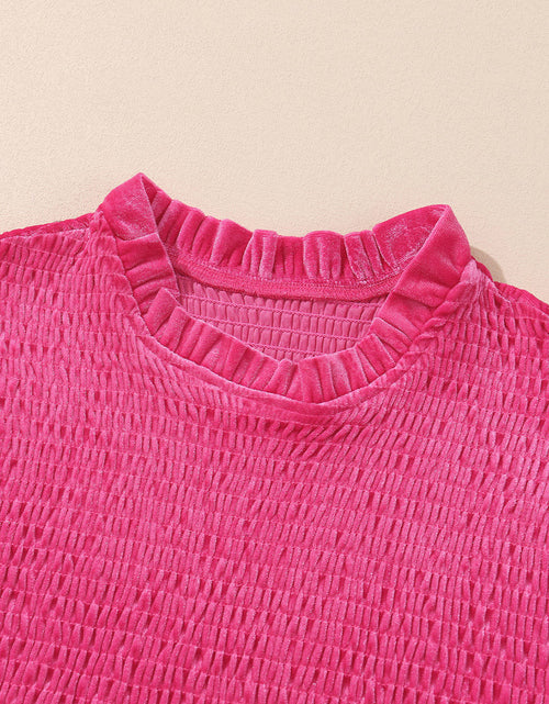 Load image into Gallery viewer, Smocked Round Neck Long Sleeve Dress
