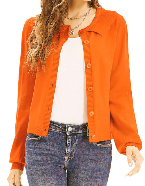 Load image into Gallery viewer, Collared Long Sleeve Button Down Cardigan
