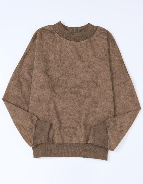 Load image into Gallery viewer, Mock Neck Dropped Shoulder Sweatshirt
