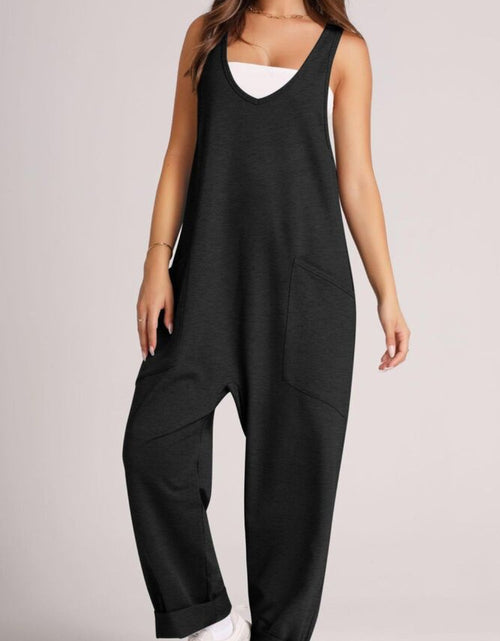 Load image into Gallery viewer, Lovelet V-Neck Wide Strap Overalls

