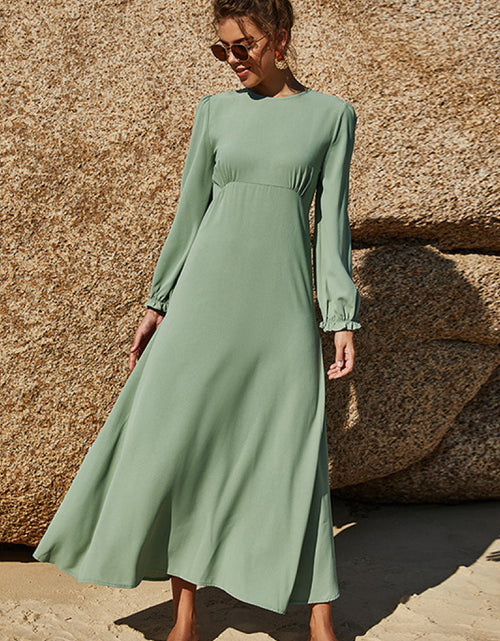 Load image into Gallery viewer, Puff Sleeve Flounce Dress
