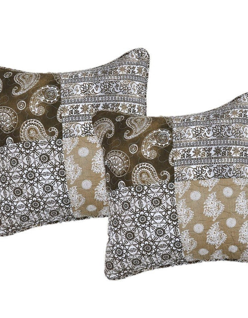 Load image into Gallery viewer, DaDa Bedding Set of 2 Bohemian Patchwork Moroccan Paisley Dreams Throw Pillow Covers, 18" (JHW885) by DaDa Bedding Collection

