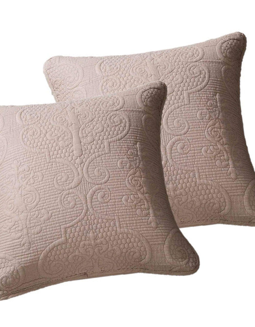 Load image into Gallery viewer, DaDa Bedding Set of 2-Pieces Sandy Beige Taupe Square Cushion Throw Pillow Covers, 18" x 18" (JHW-585) by DaDa Bedding Collection
