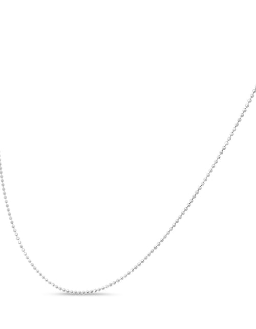 Load image into Gallery viewer, .925 Sterling Silver 0.7mm Slim and Dainty Unisex 18" Inch Ball Bead Chain Necklace by Infinite Jewels
