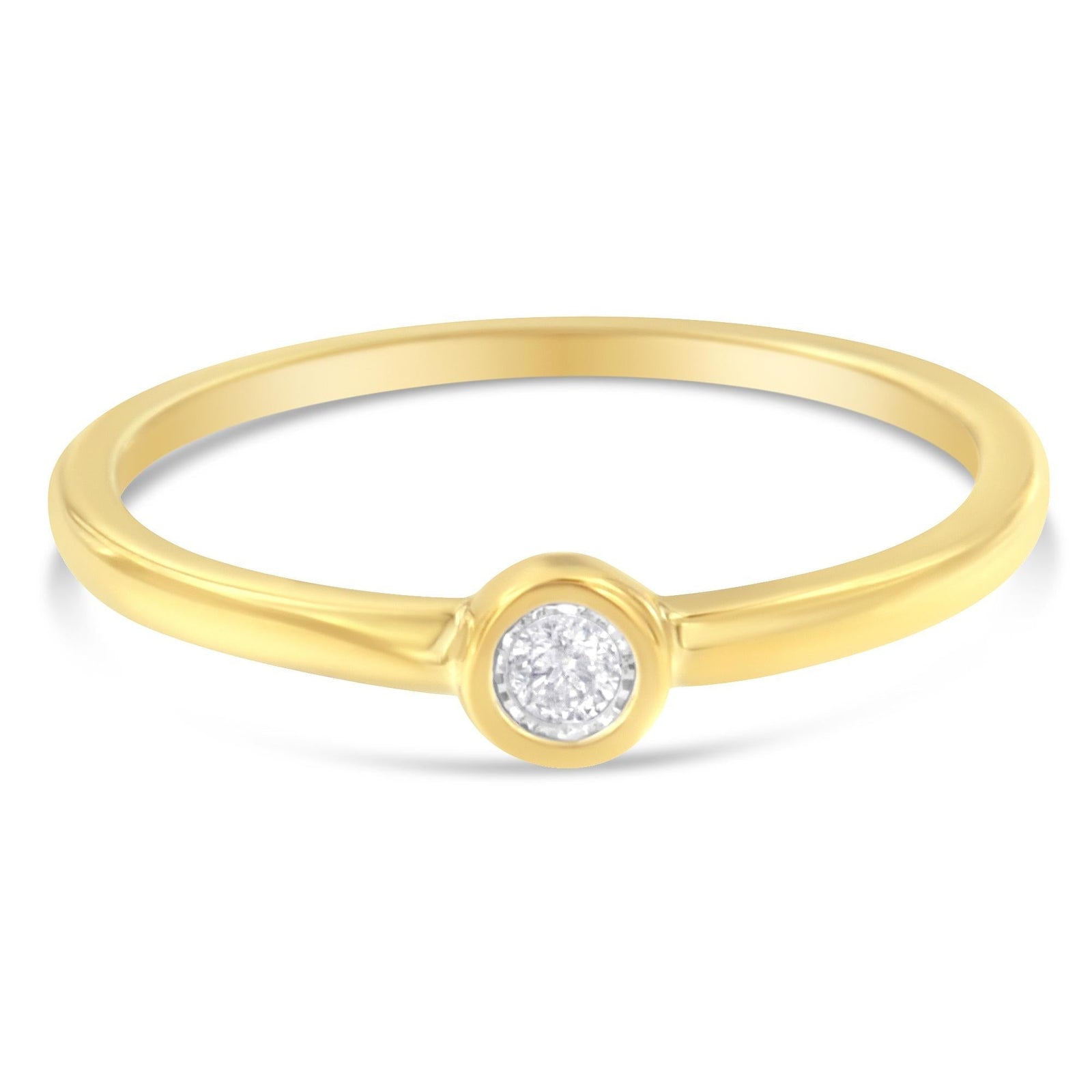 14K Yellow Gold Plated .925 Sterling Silver Miracle Set Diamond Ring (1/20 Cttw, J-K Color, I1-I2 Clarity) by Haus of Brilliance