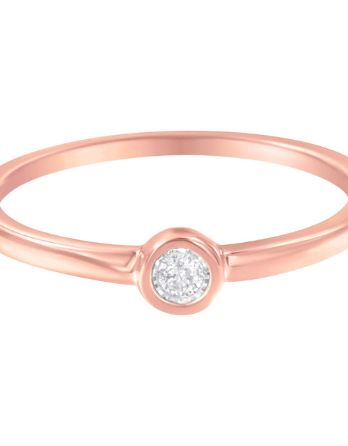 Load image into Gallery viewer, 14K Rose Gold Plated .925 Sterling Silver Miracle Set Diamond Ring (1/20 Cttw, J-K Color, I1-I2 Clarity) by Haus of Brilliance
