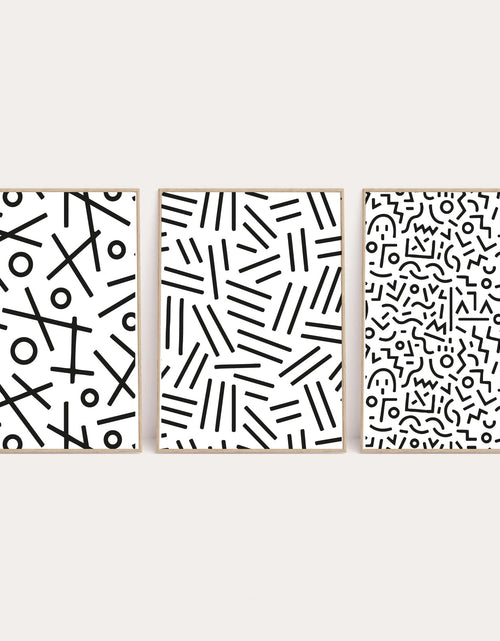 Load image into Gallery viewer, Simple Abstract Set Of 3 Line Bedroom Wall Decor Prints by WinsterCreations™ Official Store
