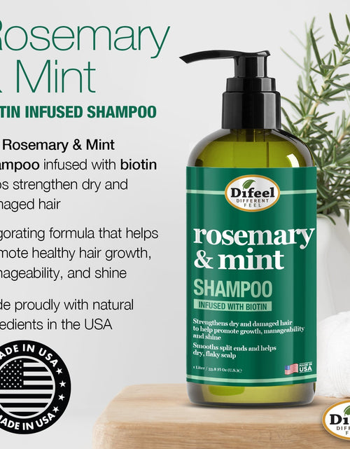 Load image into Gallery viewer, Difeel Rosemary and Mint Hair Strengthening Shampoo with Biotin 33.8 oz. by difeel - find your natural beauty
