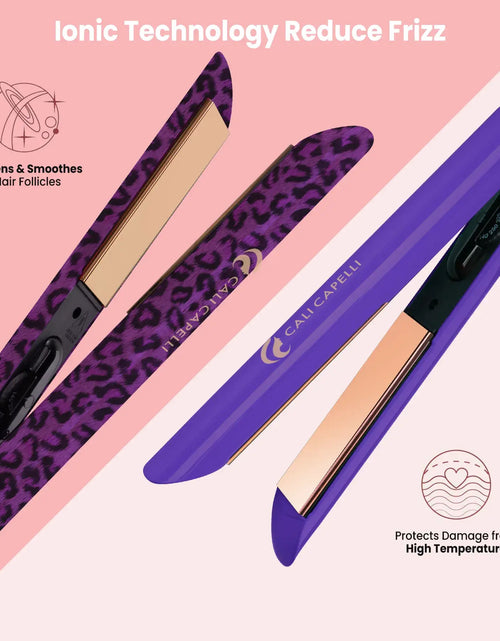 Load image into Gallery viewer, Limited: Pro-Series 1″ Titanium Hair Straightener Leopard by Calicapelli Hair Tools
