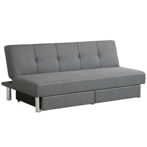 Load image into Gallery viewer, 3-Seat Convertible Sofa Bed with 2 Large Drawers and 3 Adjustable Angles
