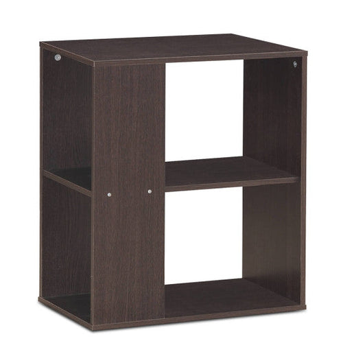 Load image into Gallery viewer, 2-Tier Side End Table with Storage Shelves -Brown
