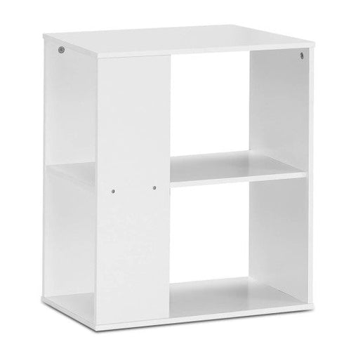 Load image into Gallery viewer, 2-Tier Side End Table with Storage Shelves -White
