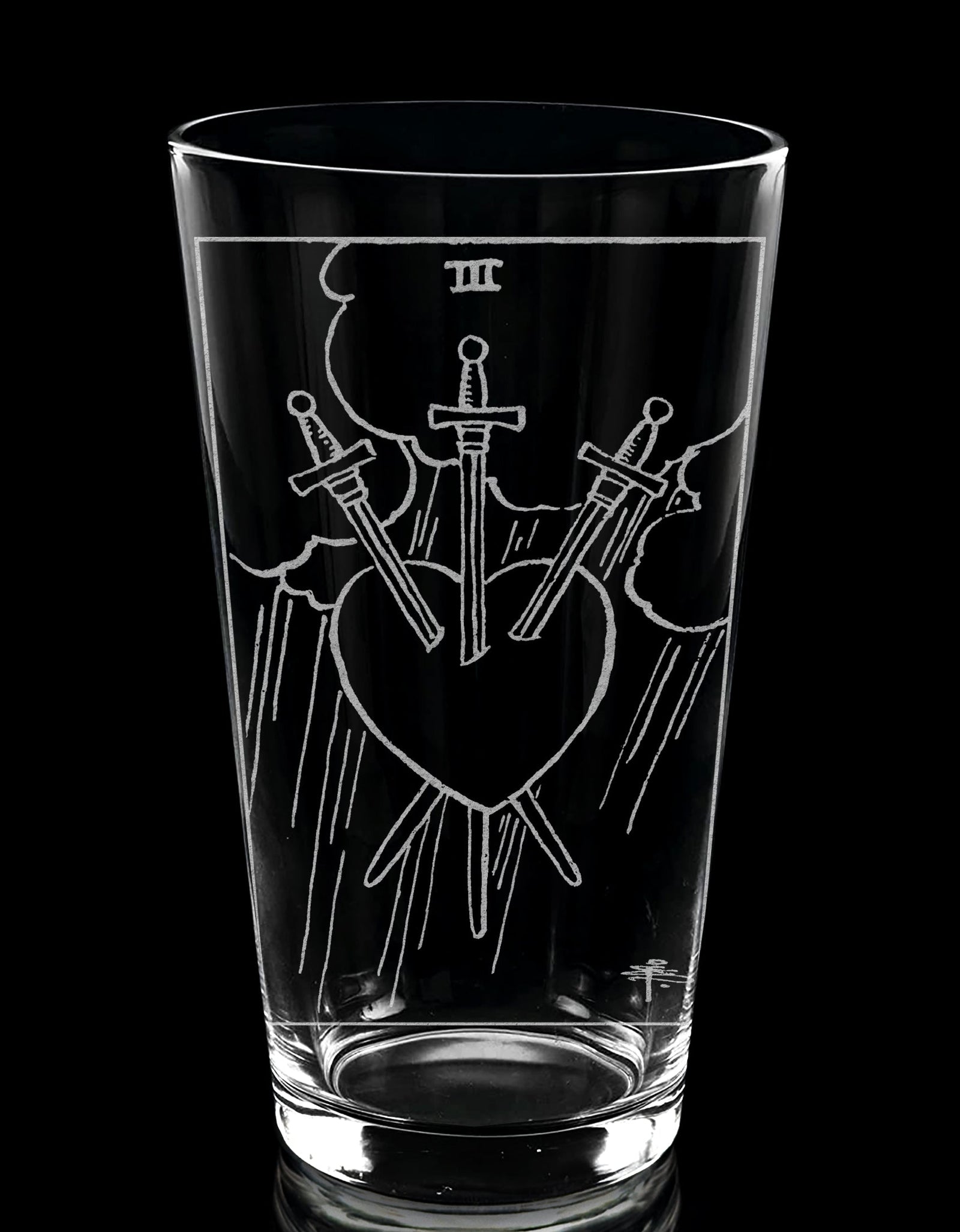 RIDER-WAITE TAROT CARD Pint Glasses by LumEngrave